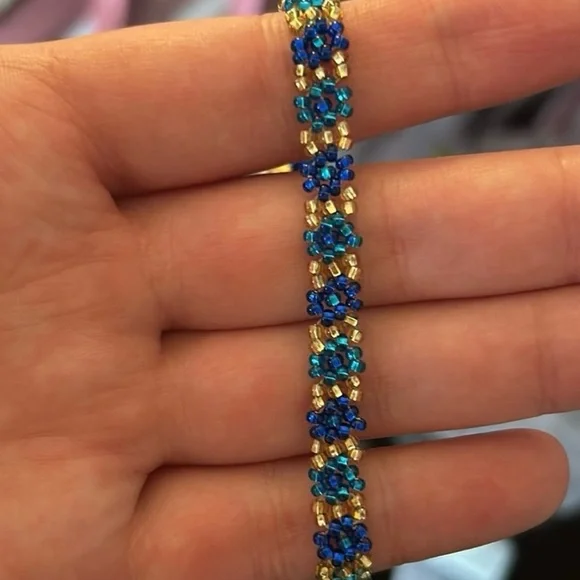 Free People Elegant Blue Beaded Necklace - Picture 3 of 3